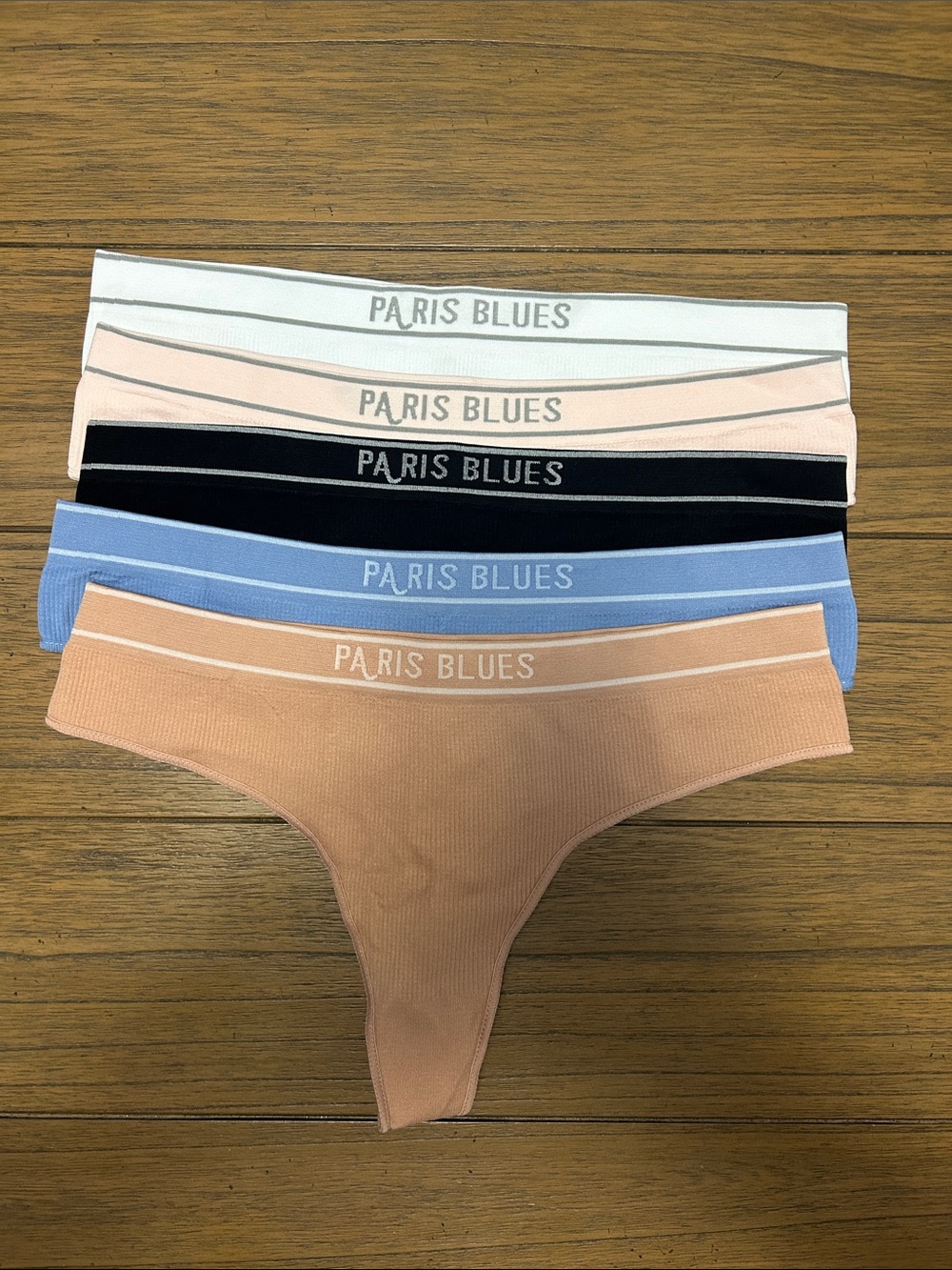 NWOT Thong Set - White, Pink, Black, Blue, Peach